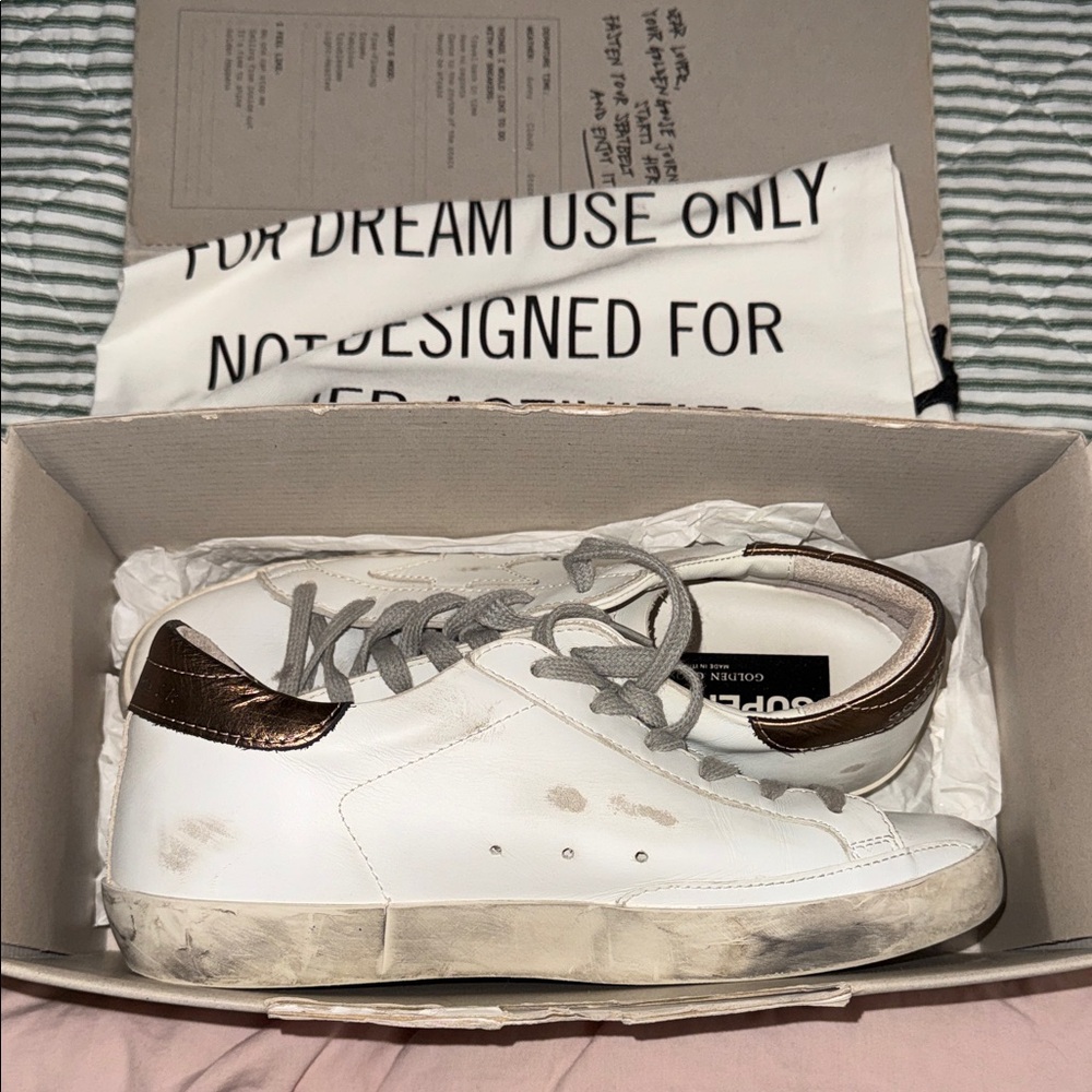 Golden Goose White and Gray Sneakers - Picture 7 of 7